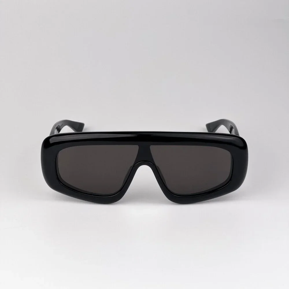 Bottega Veneta Shield Sunglasses – Black Frame / Grey Lens (BV1281S 001)
